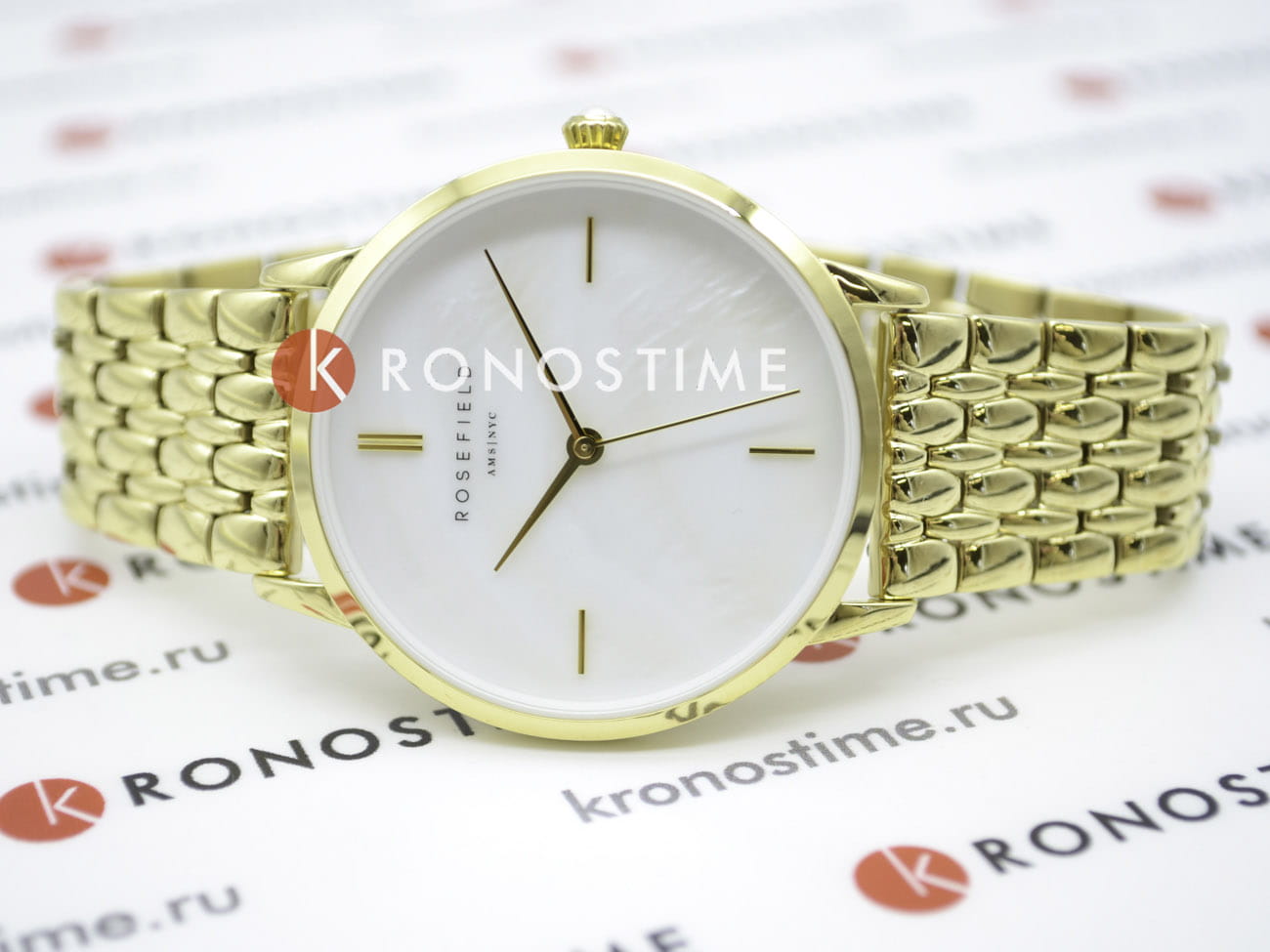 Rosefield Rosefield The Pearl RMGSG-R01 кварцевые женские часы часы крупный план перламутровый циферблата