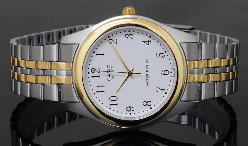 Casio Casio Collection MTP-1129G-7B  — детали корпуса и сталь с ip покрытием