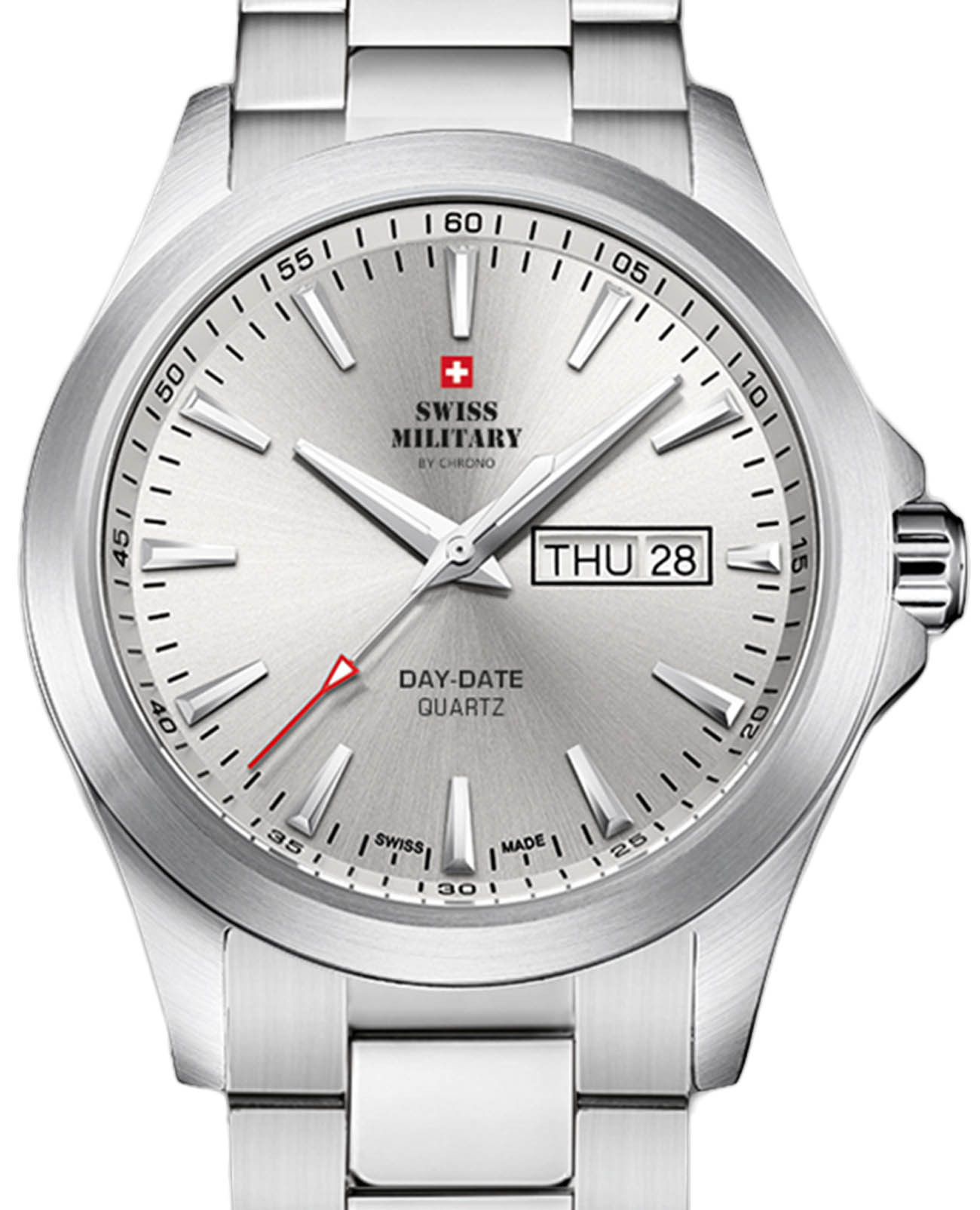 Swiss Military by Chrono Swiss Military by Chrono Day Date SMP36040.23 , наручные мужские часы фото под углом