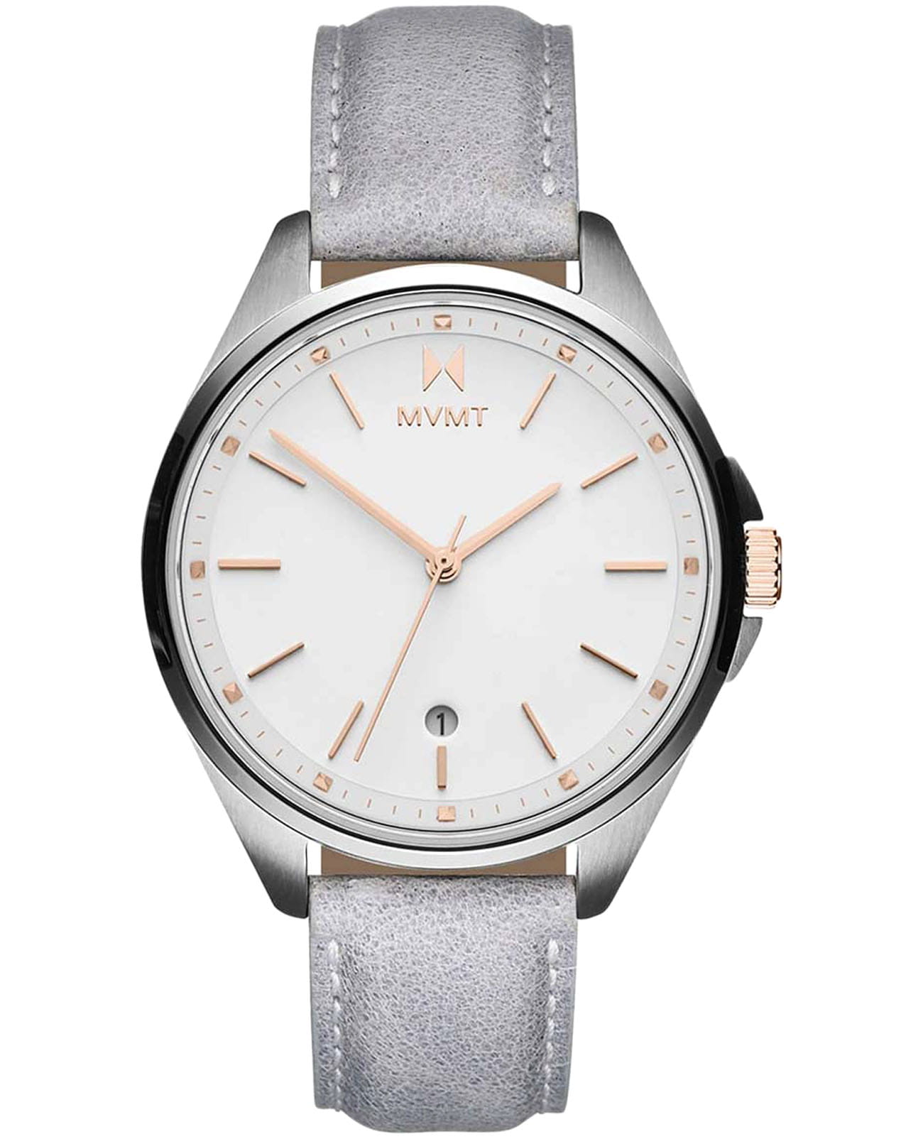 MVMT MVMT Coronada 28000022-D  28000022-D кварцевые женские часы белый циферблат, браслет кожаный — вид спереди