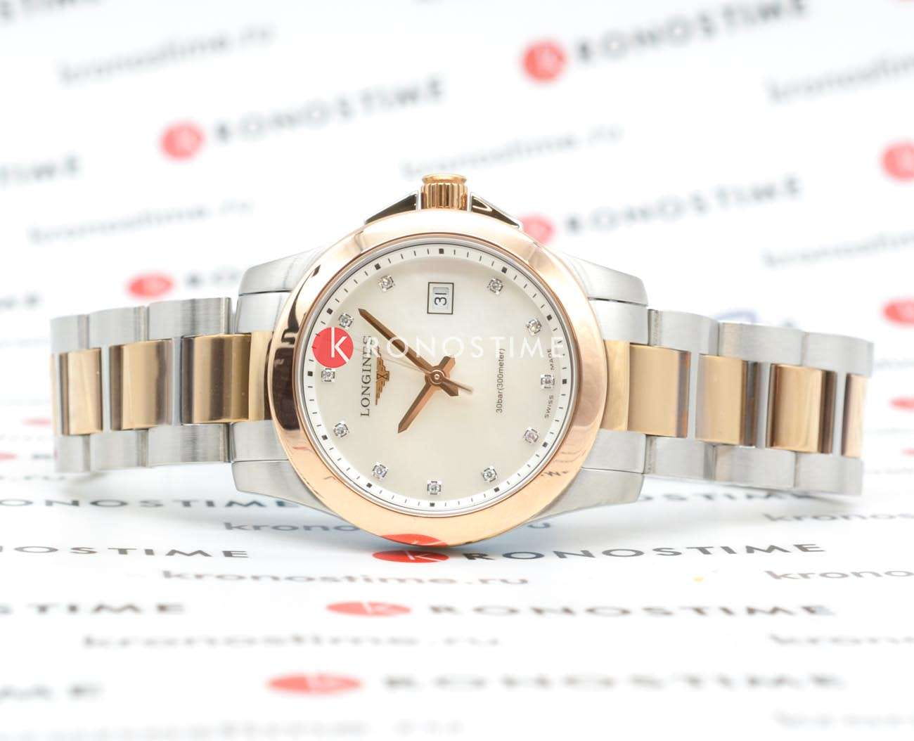 Longines Longines Conquest L3.376.3.88.7 , наручные женские часы фото под углом