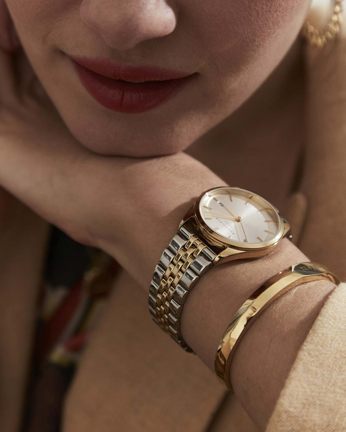 Rosefield Rosefield The Ace ACSGD-A01  — детали корпуса и сталь c pvd покрытием