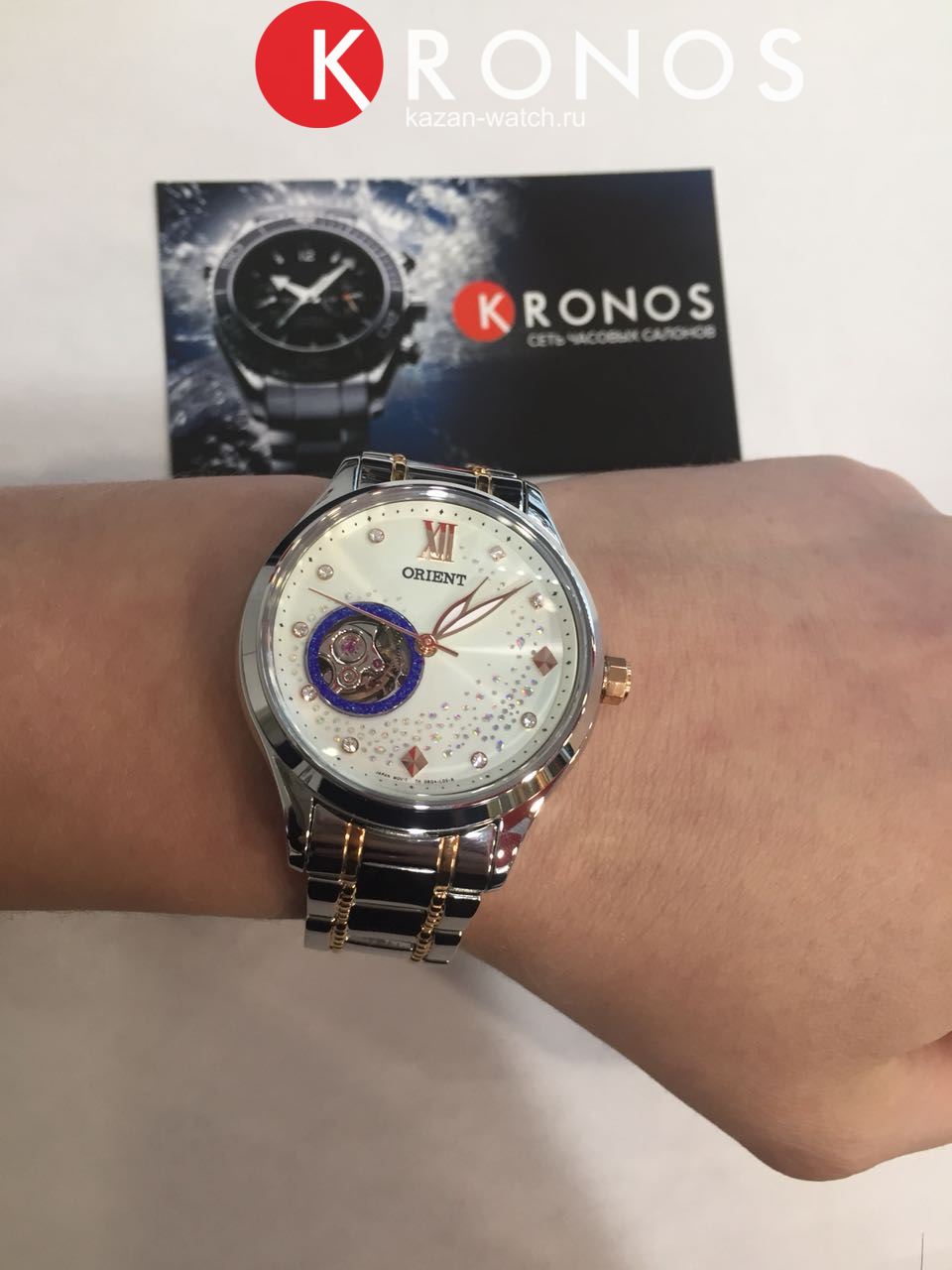 Orient Orient DB0A006W (FDB0A006W) механические женские часы часы крупный план белый циферблата