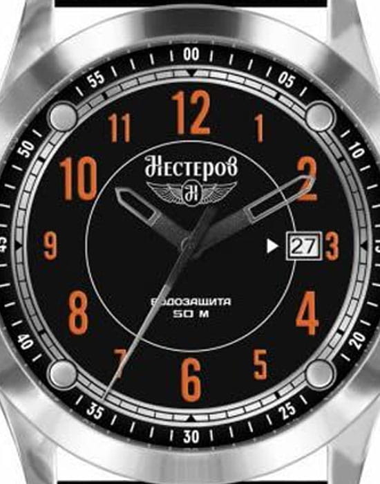 Нестеров Нестеров H0959E02-05EOR,  россия мужские часы на браслете кожаный боковой вид