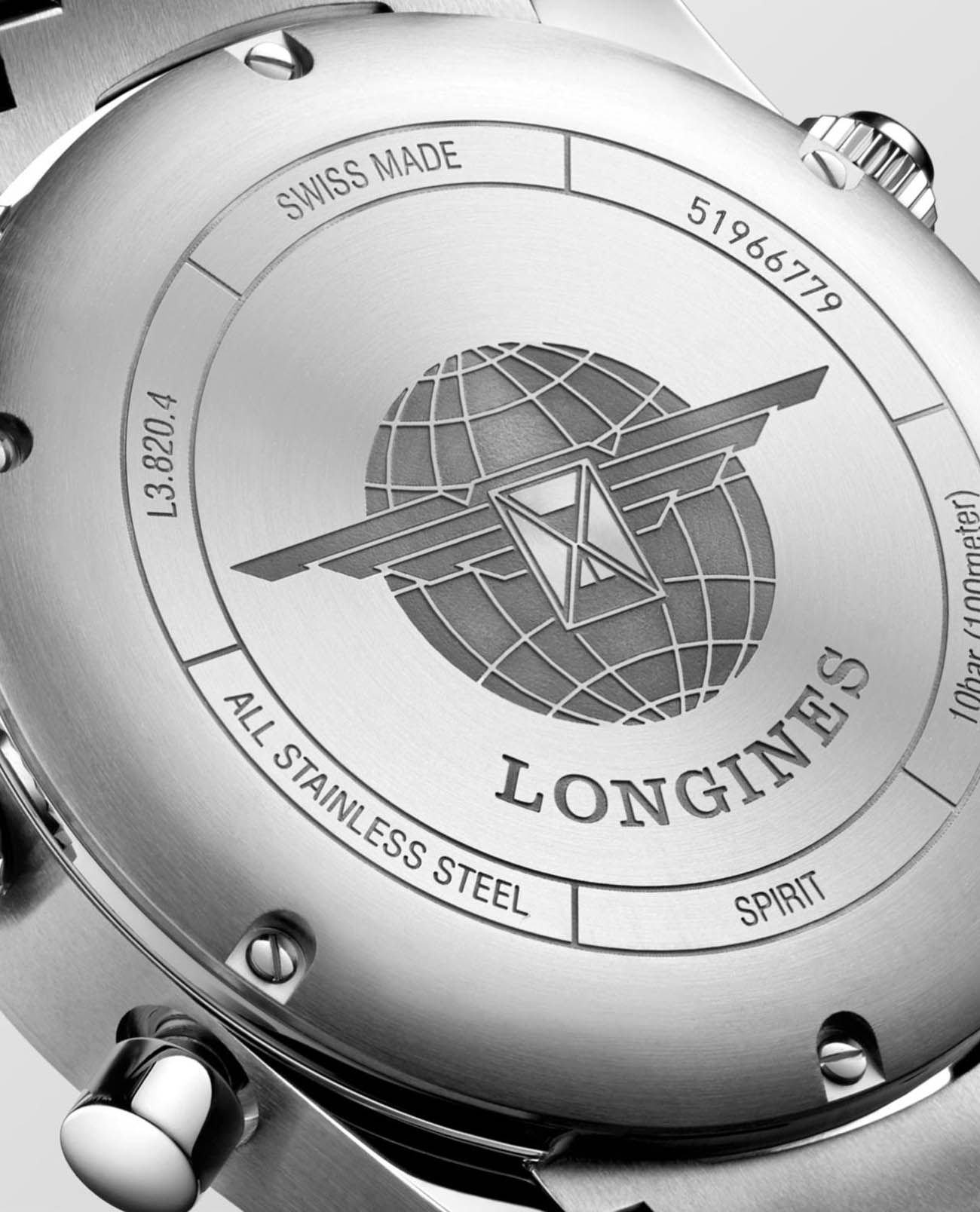Longines Longines Spirit L3.820.4.93.6 мужские часы синий циферблат на запястье