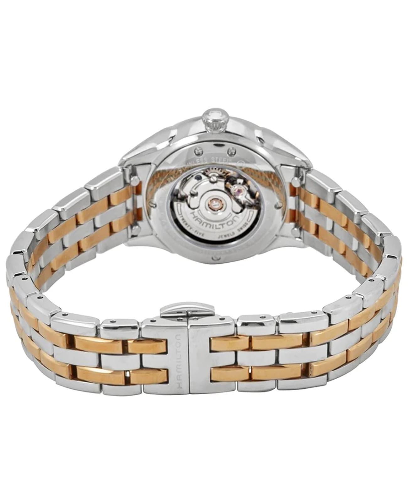 Hamilton Hamilton Jazzmaster Lady Auto H42225151, jazzmaster швейцария женские часы на браслете нержавеющая сталь с pvd-покрытием боковой вид