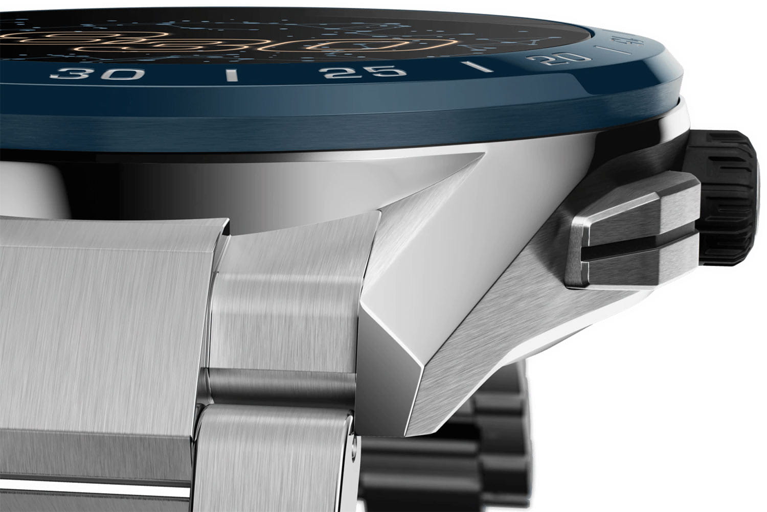 TAG Heuer TAG Heuer Connected Calibre E3 - 45 mm SBG8A11.BA0646, connected швейцария мужские часы на браслете нержавеющая сталь боковой вид