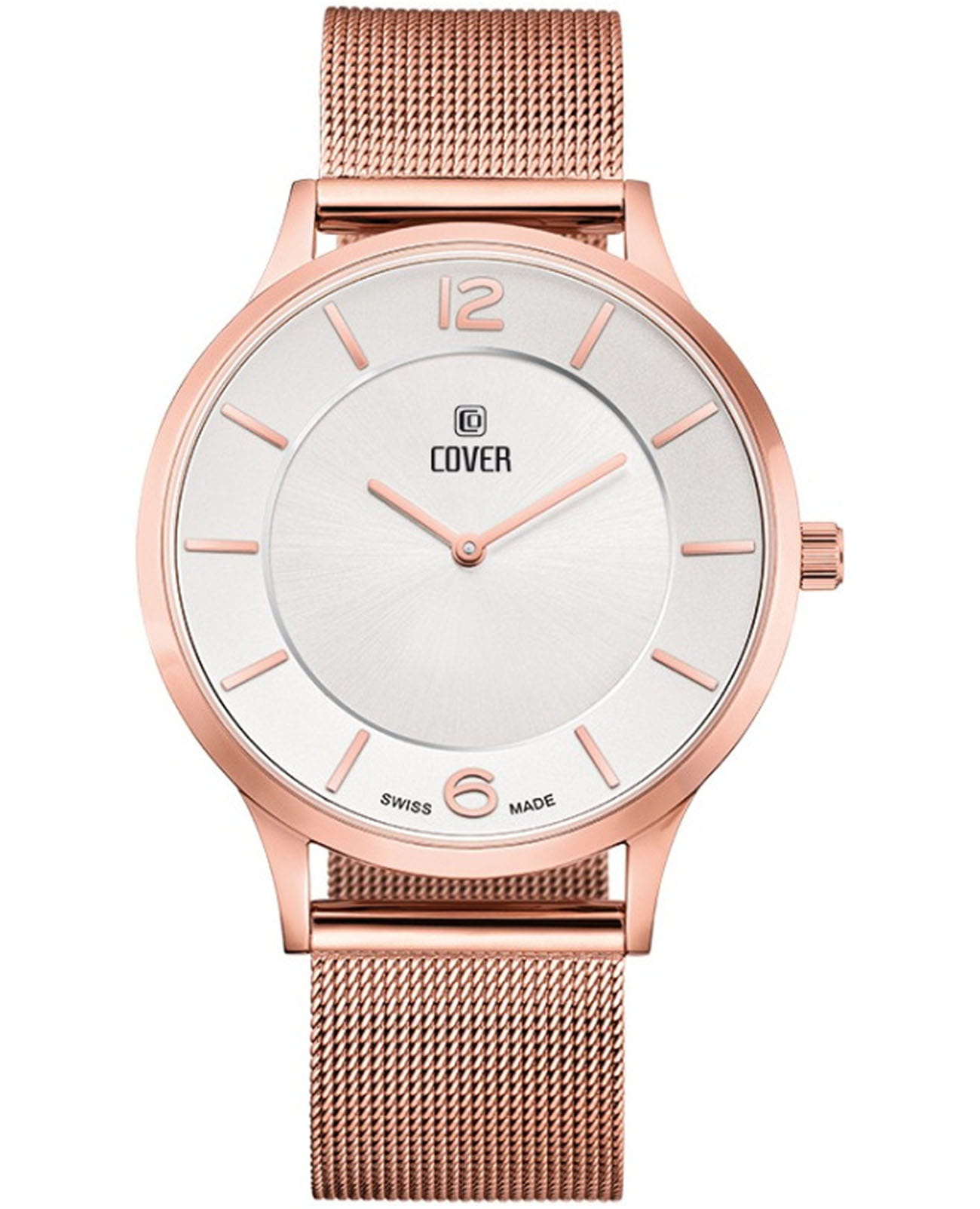 Cover Cover Essential CO2037.09  CO2037.09 кварцевые женские часы белый циферблат, браслет нержавеющая сталь с pvd-покрытием — вид спереди