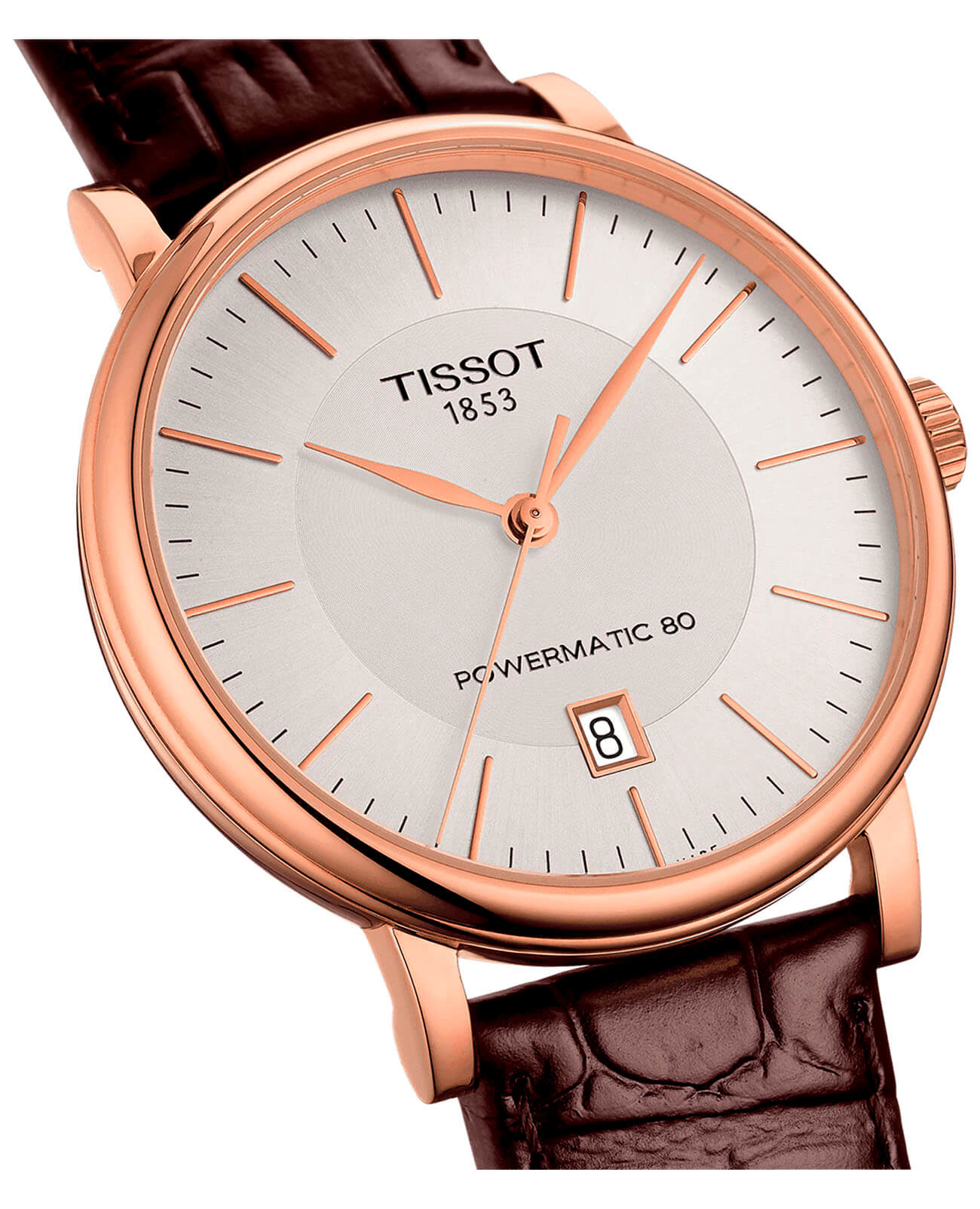 Tissot Tissot Carson Powermatic 80 T122.407.36.031.00 мужские часы белый циферблат на запястье
