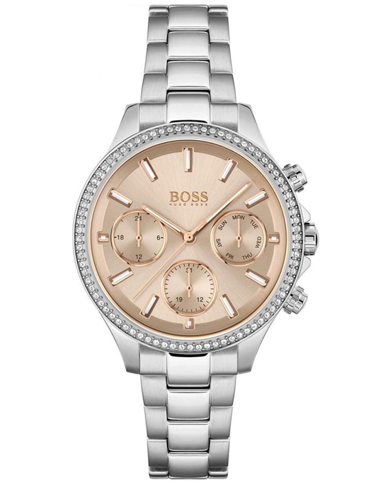 Hugo Boss Grand Course HB 1502565  HB1502565 кварцевые женские часы шампань циферблат, браслет нержавеющая сталь — вид спереди
