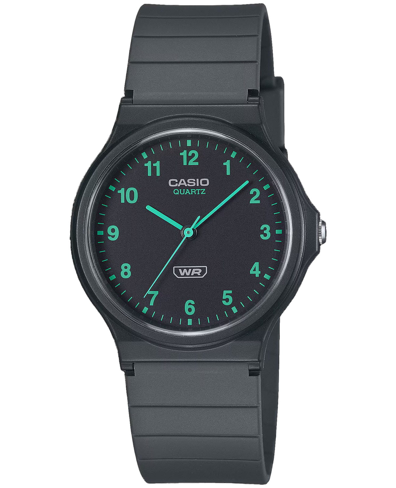 Casio Casio Collection MQ-24B-8B  MQ-24B-8B кварцевые женские часы черный циферблат, браслет пластик — вид спереди