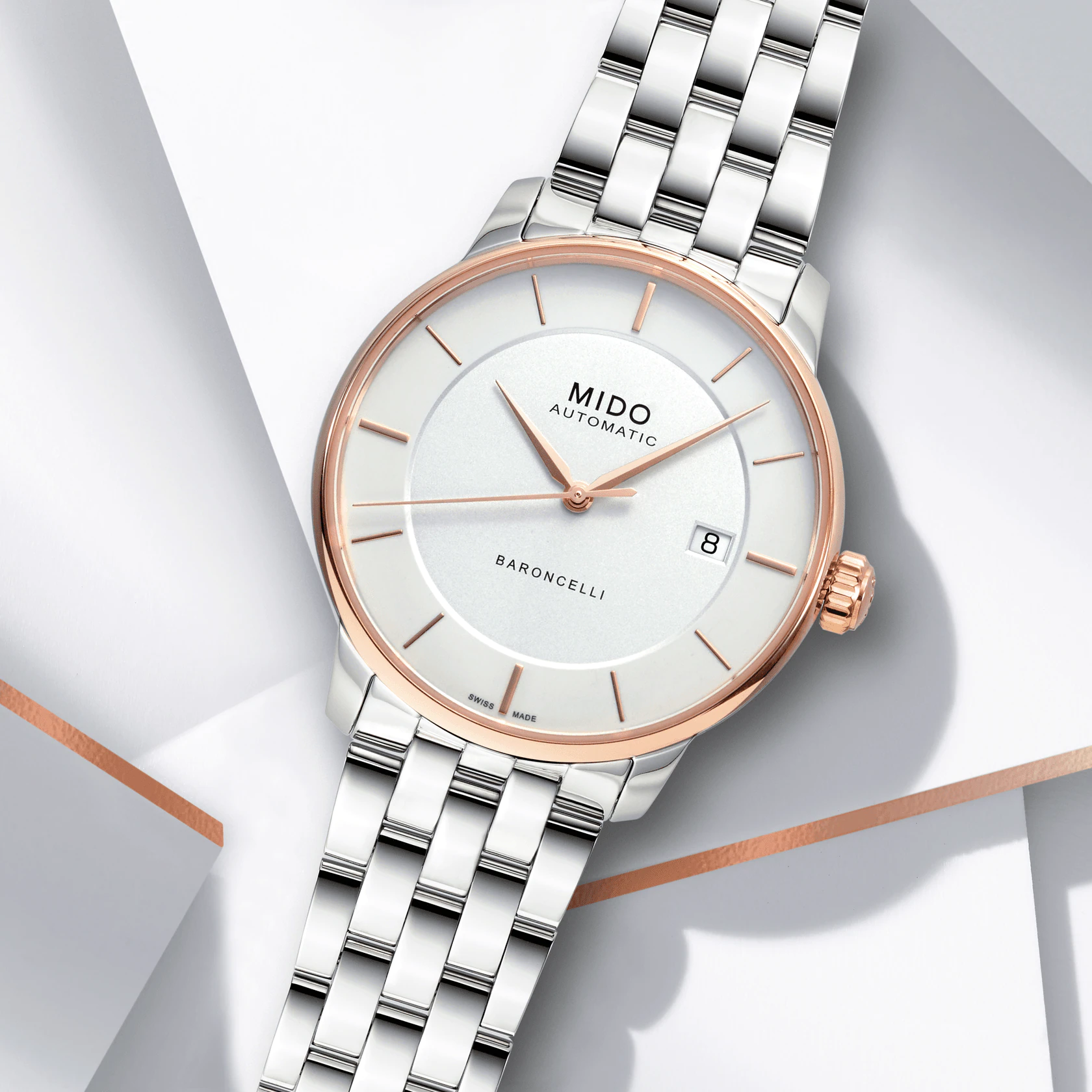 Mido Mido Baroncelli Signature Gent M037.407.21.031.00  - задняя крышка сталь металл корпуса, швейцария часы