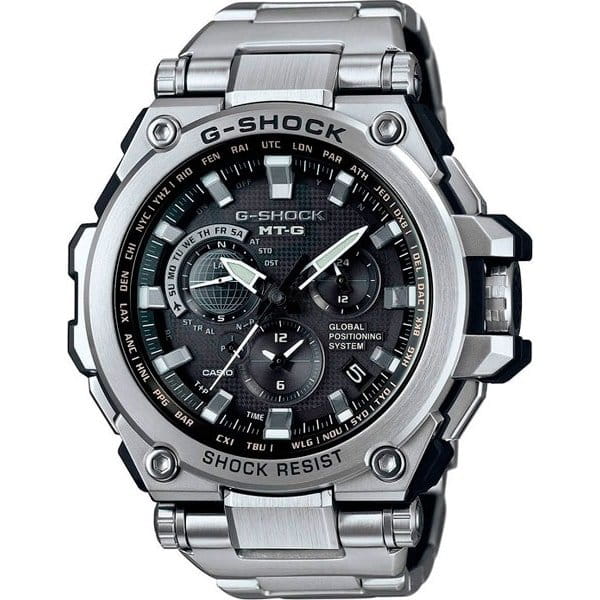 Casio Casio G-Shock Premium MTG-G1000D-1A MTG MTG-G1000D-1A электронные мужские часы черный циферблат, браслет  — вид спереди