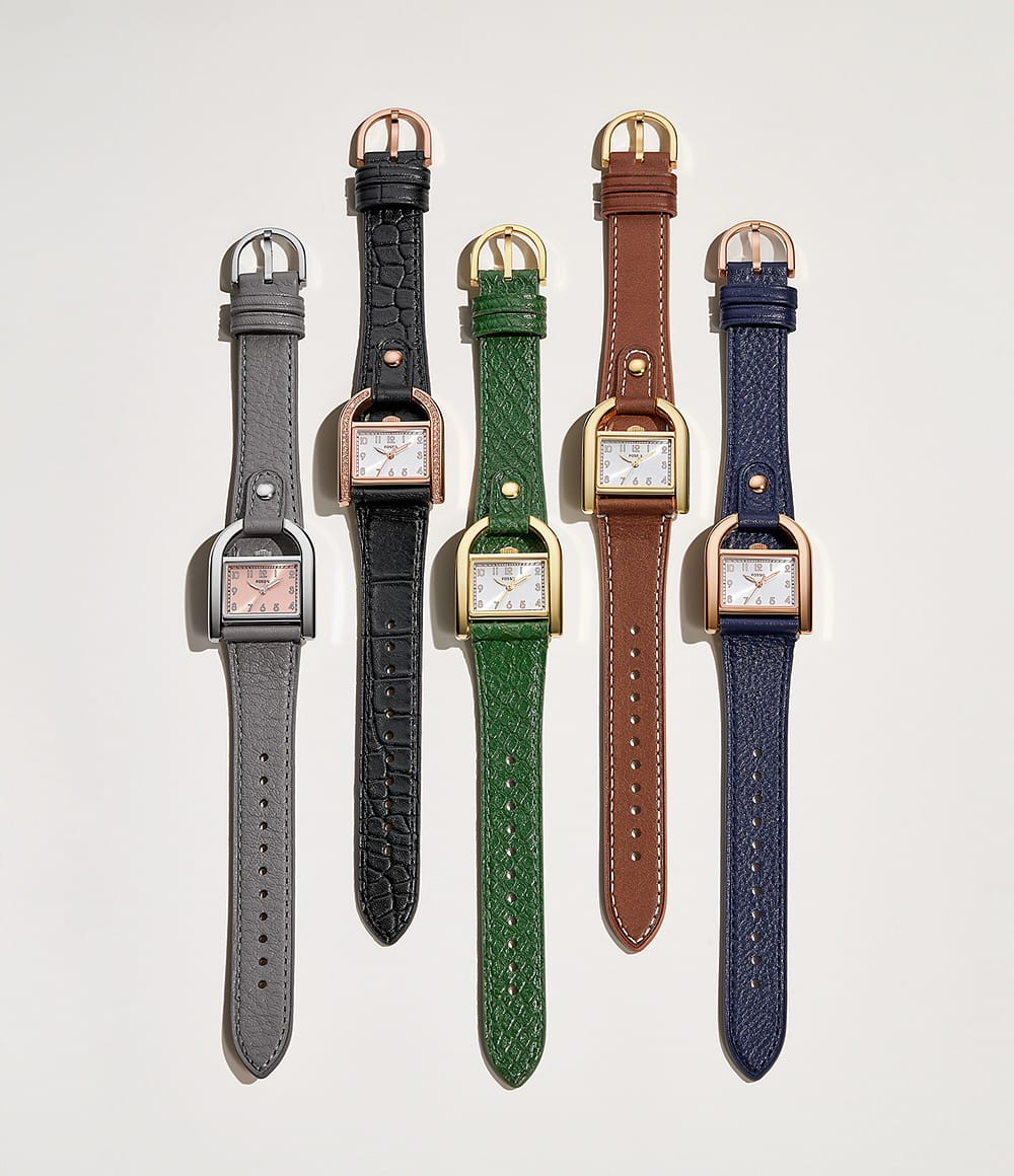 Fossil Fossil Harwell ES5264 женские часы золотой циферблат на запястье