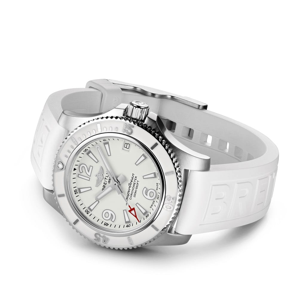 Breitling Breitling Superocean Automatic 36 A17316D21A1S1, superocean швейцария женские часы на браслете каучук боковой вид