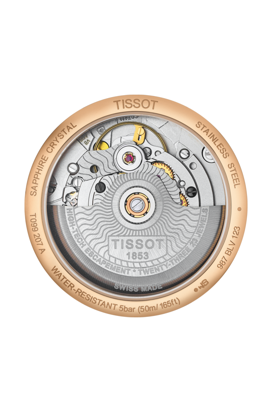 Tissot Tissot Chemin des Tourelles Powermatic 80 Lady T099.207.36.037.00, t-classic швейцария женские часы на браслете кожаный боковой вид
