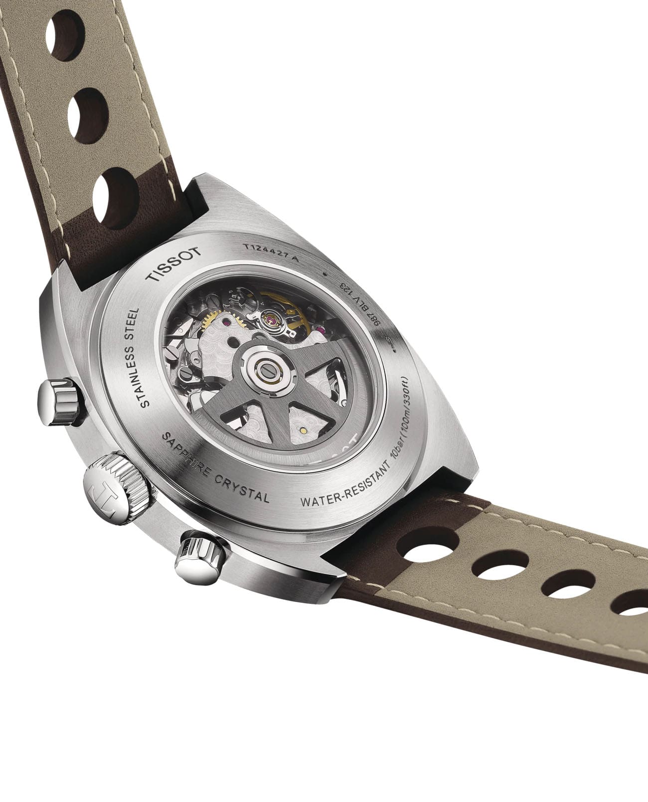 Tissot Tissot Heritage 1973 T124.427.16.041.00 механические мужские часы часы крупный план синий циферблата