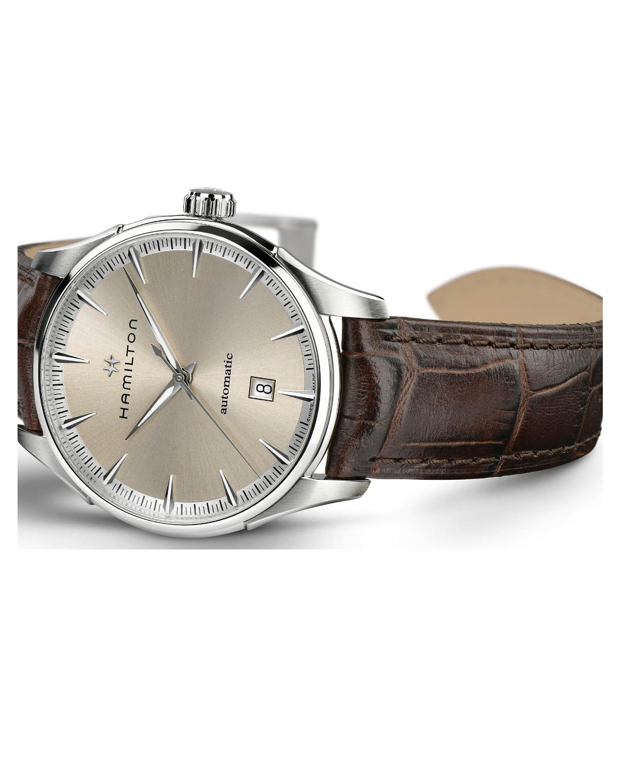 Hamilton Hamilton Jazzmaster Gents Auto H32475520 мужские часы бежевый циферблат на запястье