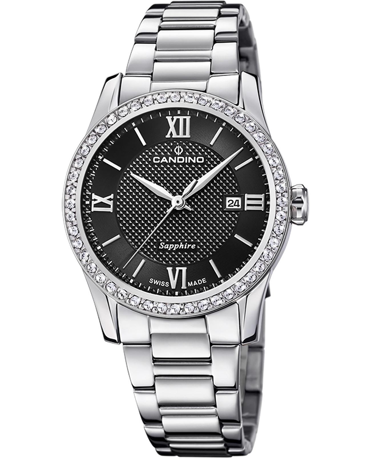 Candino Candino Elegance C4740/4  C4740/4 кварцевые женские часы белый циферблат, браслет нержавеющая сталь — вид спереди