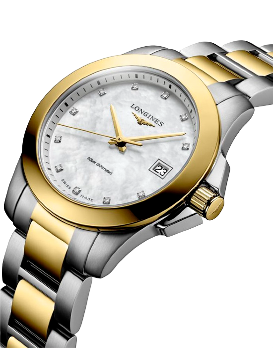 Longines Longines Conquest L3.376.3.87.7 , наручные женские часы фото под углом