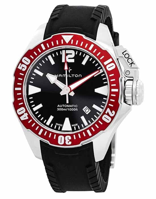 Hamilton Hamilton Khaki Navy Frogman H77725335 , наручные мужские часы фото под углом