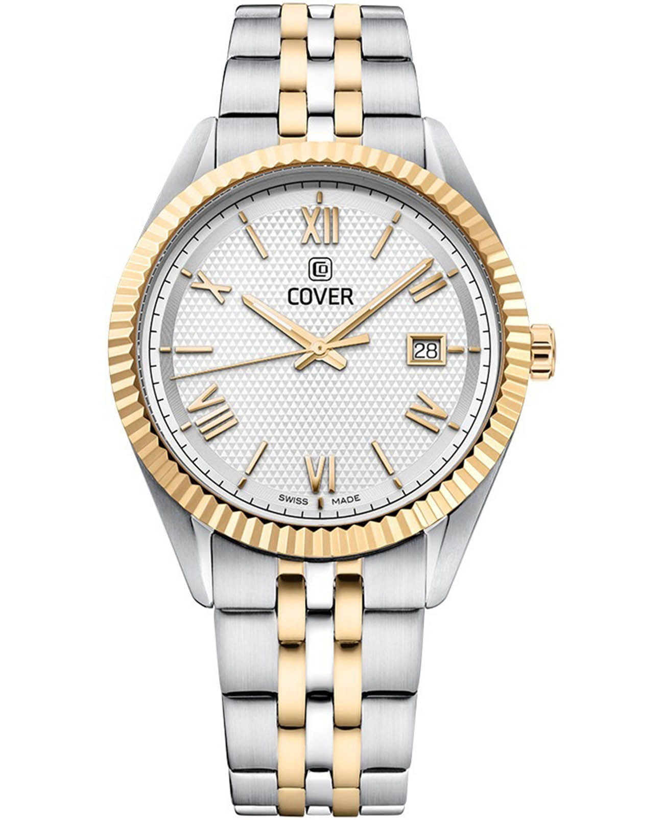 Cover Cover Alston CO216.06  CO216.06 кварцевые мужские часы серебристый циферблат, браслет нержавеющая сталь с pvd-покрытием — вид спереди