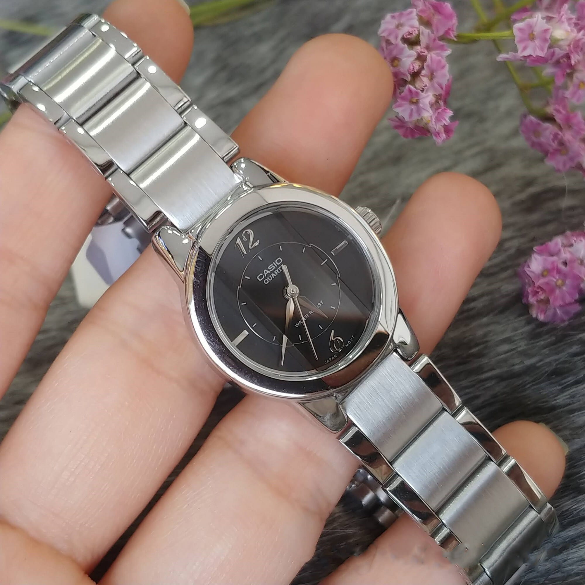 Casio Casio Collection LTP-1230D-1C женские часы черный циферблат на запястье