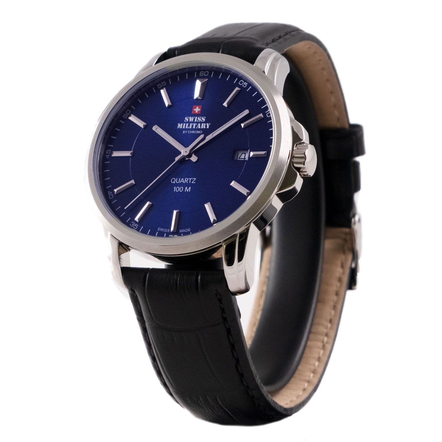 Swiss Military by Chrono Swiss Military by Chrono SM34039.14 кварцевые мужские часы часы крупный план синий циферблата