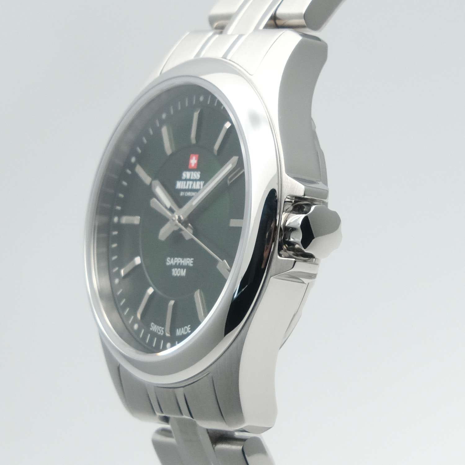 Swiss Military by Chrono Swiss Military by Chrono Сверхточные SM30201.31,  швейцария женские часы на браслете нержавеющая сталь боковой вид