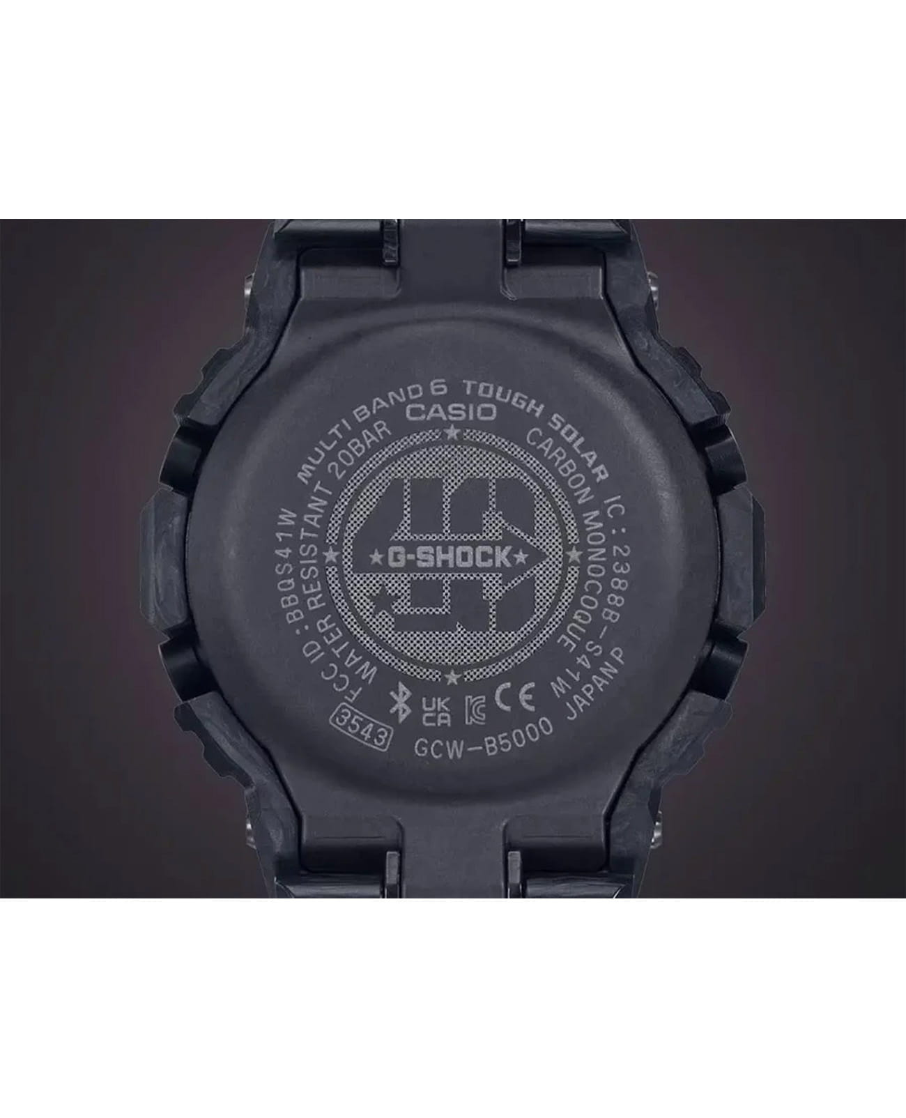Casio Casio G-Shock GCW-B5000UN-6 Premium - задняя крышка пластик карбон корпуса, япония часы