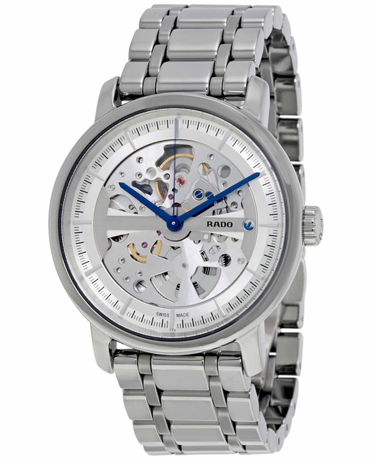 Rado Rado Rado DiaMaster Automatic Skeleton R14132122 механические мужские часы часы крупный план серый циферблата