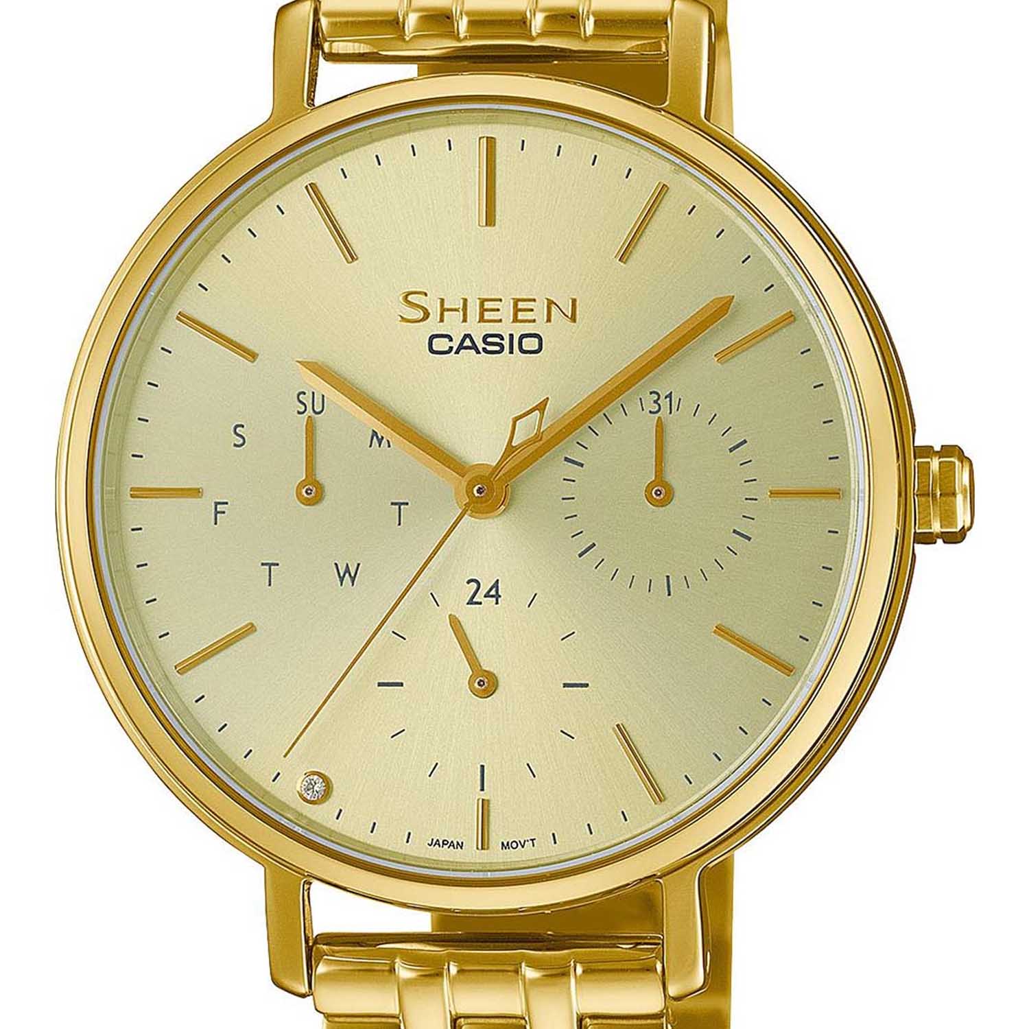 Casio Casio Sheen SHE-4541G-9AUDF , наручные женские часы фото под углом