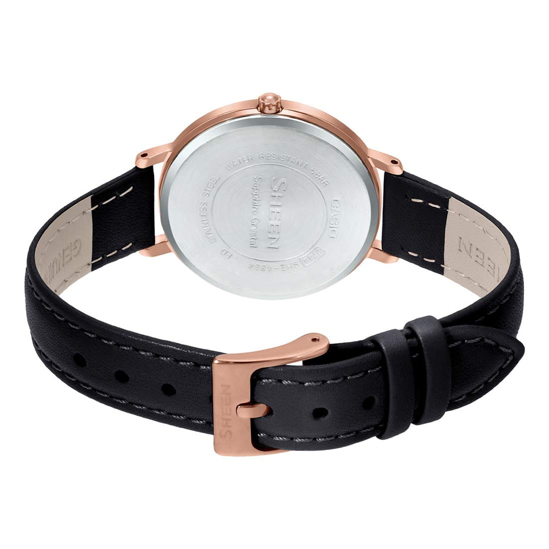 Casio Casio Sheen SHE-4534PGL-1A, sheen япония женские часы на браслете кожаный боковой вид