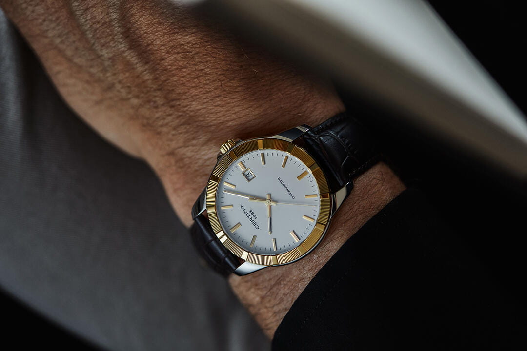 Certina Certina DS Jubile C902.451.46.011.00, heritage швейцария мужские часы на браслете кожаный боковой вид