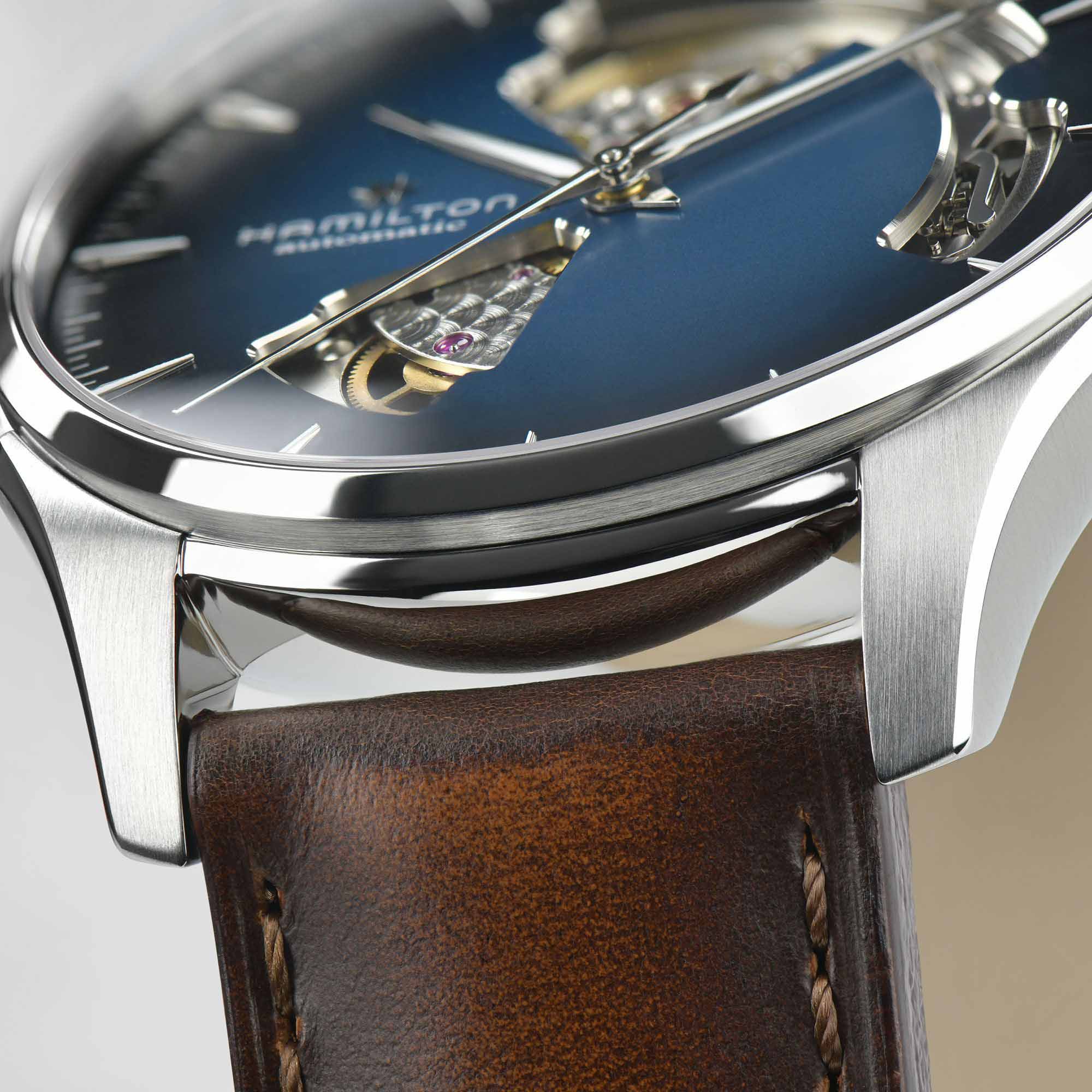 Оригинальные часы Hamilton Hamilton Jazzmaster Open Heart Auto H32675540 механические калибр механизма h-10 общий вид