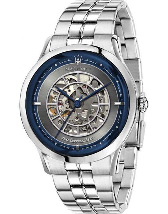 Maserati Maserati COMPETIZIONE R8823133005  R8823133005 механические мужские часы синий циферблат, браслет нержавеющая сталь — вид спереди