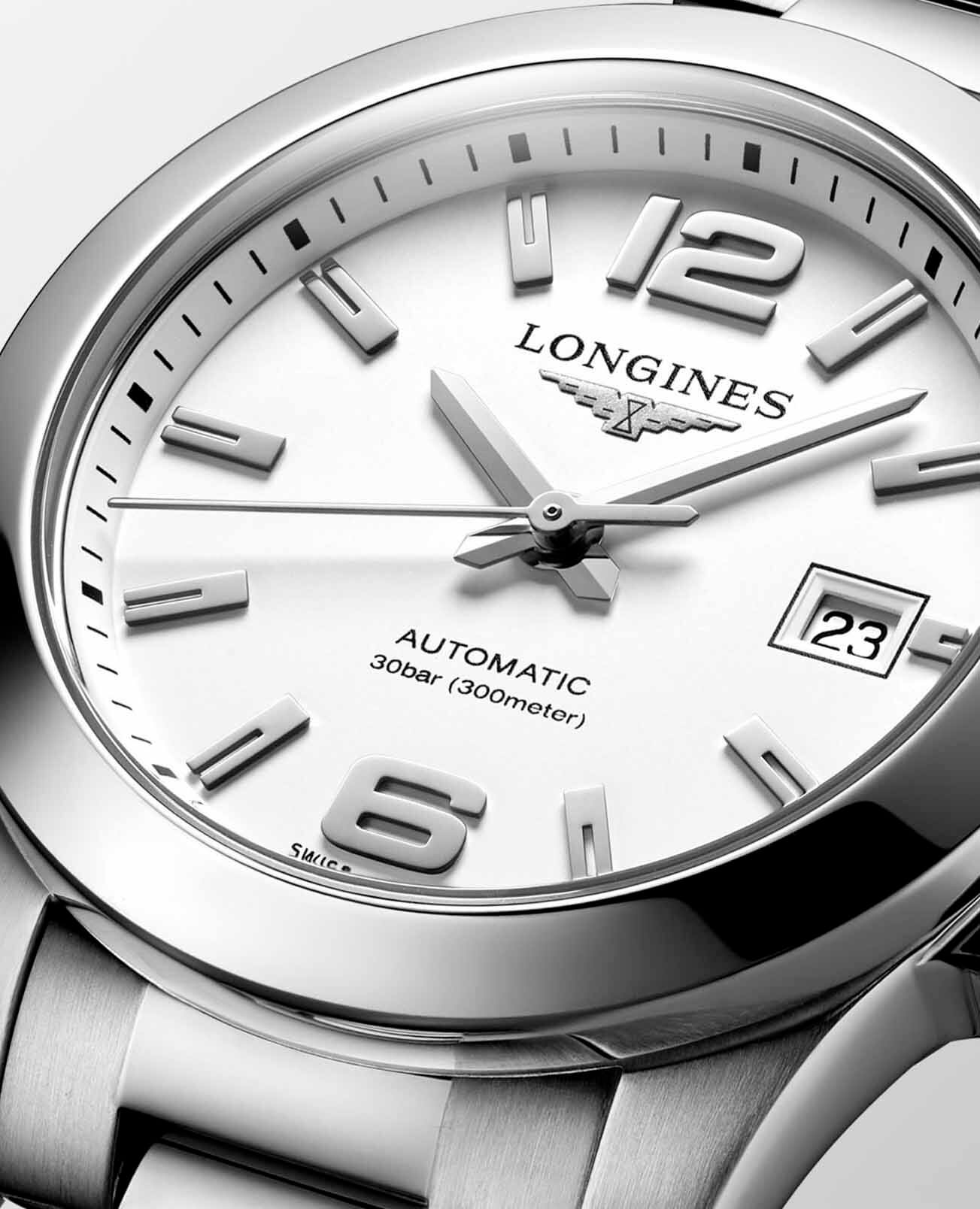 Longines Longines Conquest L3.276.4.16.6, conquest швейцария женские часы на браслете нержавеющая сталь боковой вид