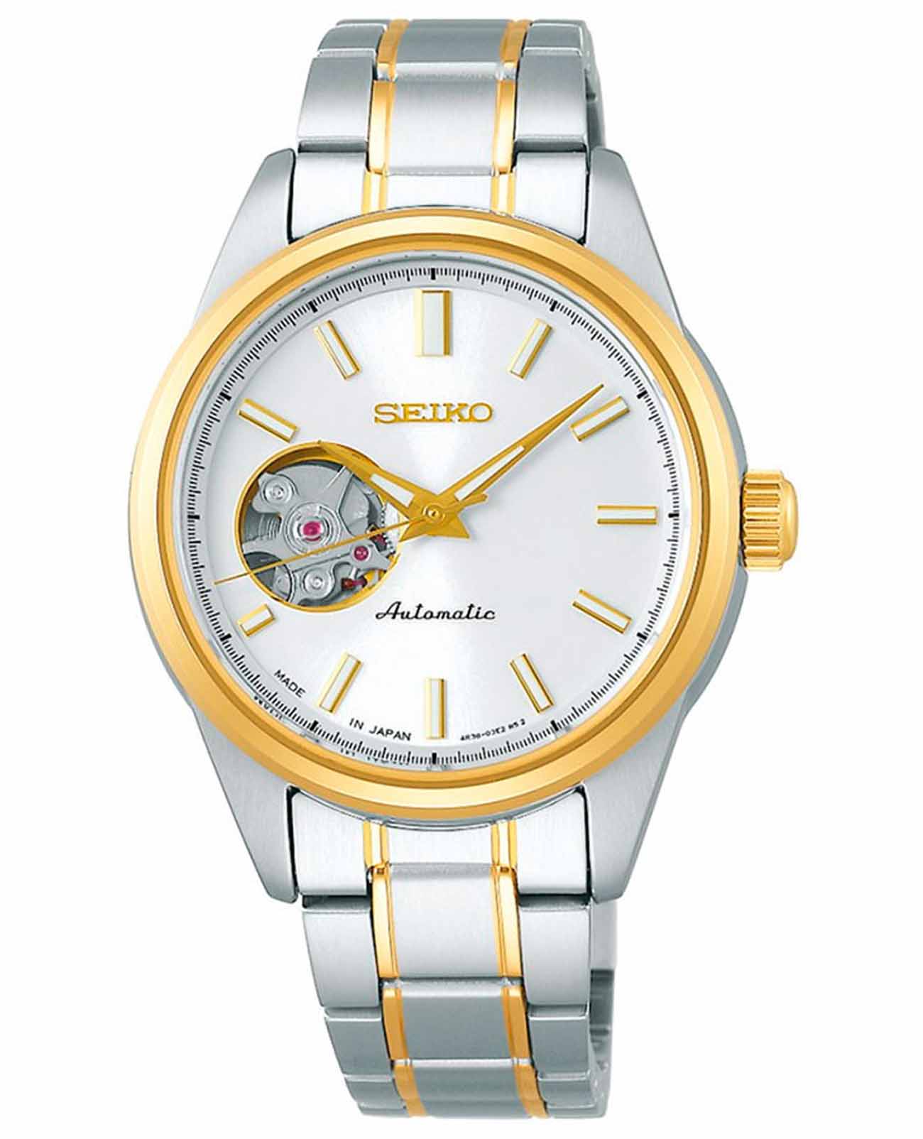 Seiko Seiko Conceptual Series Dress SSDE008  SSDE008 механические женские часы белый циферблат, браслет нержавеющая сталь с pvd-покрытием — вид спереди