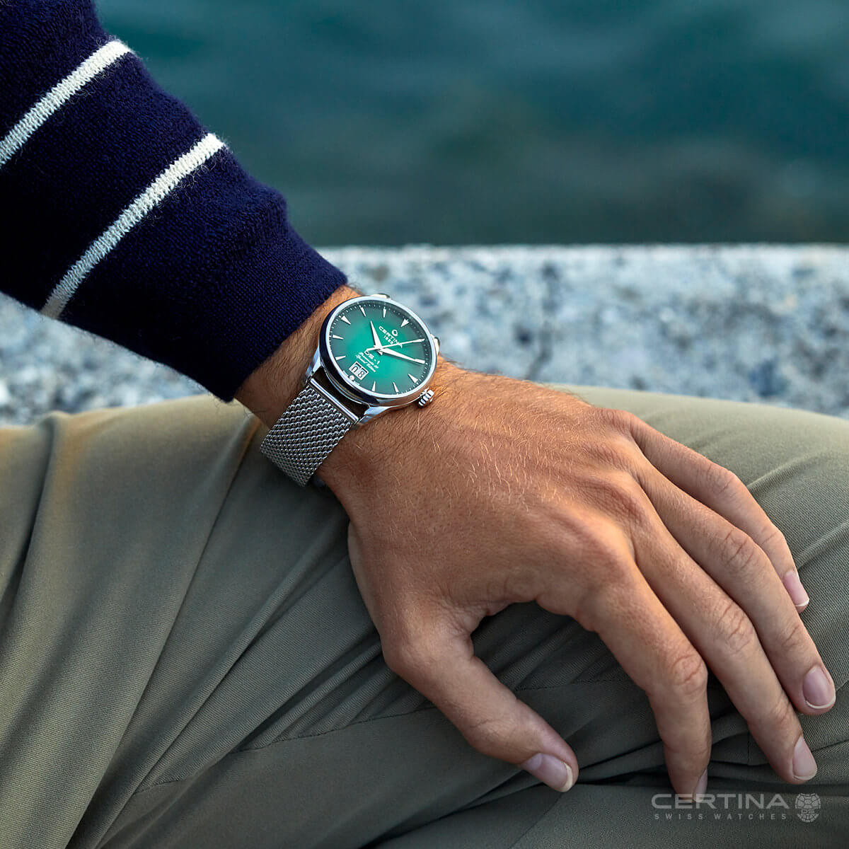 Оригинальные часы Certina Certina DS-1 Big Date Powermatic 80 C029.426.11.091.60 в фирменной упаковке от производителя