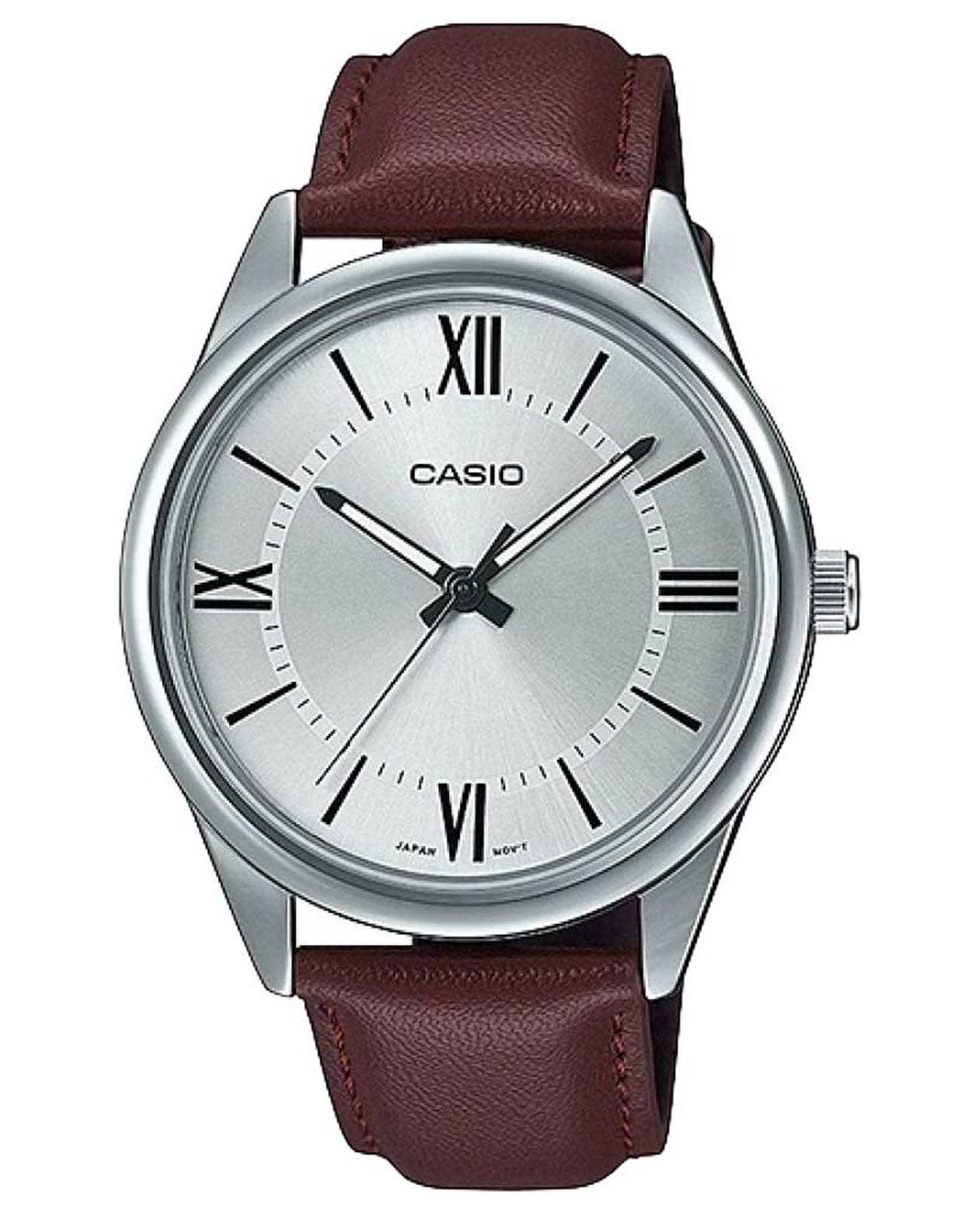 Casio Casio Collection MTP-V005L-7B5UDF (MTP-V005L-7B5)  MTP-V005L-7B5 кварцевые мужские часы  циферблат, браслет кожаный — вид спереди