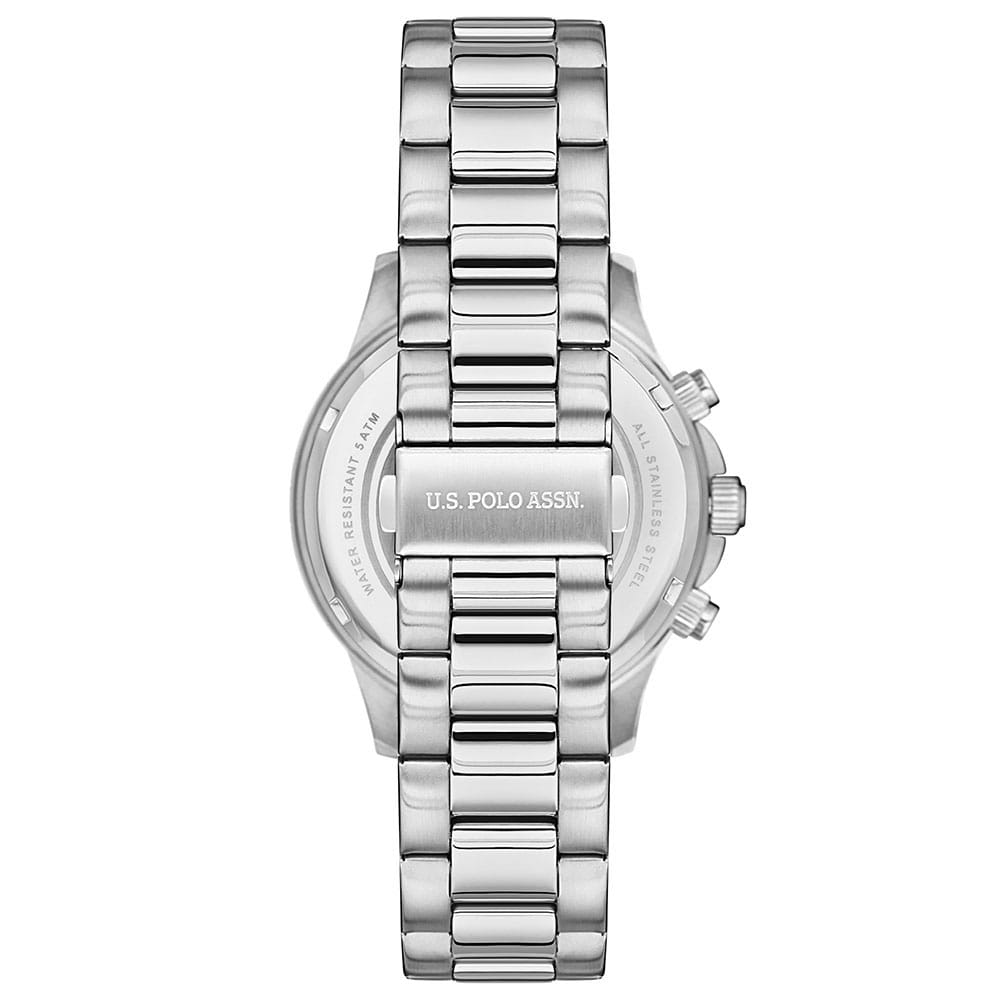 U.S. Polo Assn. U.S. Polo Assn. Crossing USPA1035-02,  сша мужские часы на браслете нержавеющая сталь боковой вид