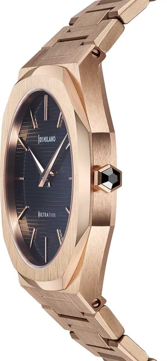 D1 Milano D1 Milano Ultra Thin UTBJ16,  италия мужские часы на браслете нержавеющая сталь с pvd-покрытием боковой вид