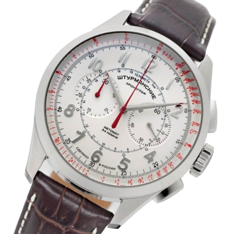 Штурманские Штурманские Открытый Космос NE86/1855016 механические мужские часы часы крупный план белый циферблата