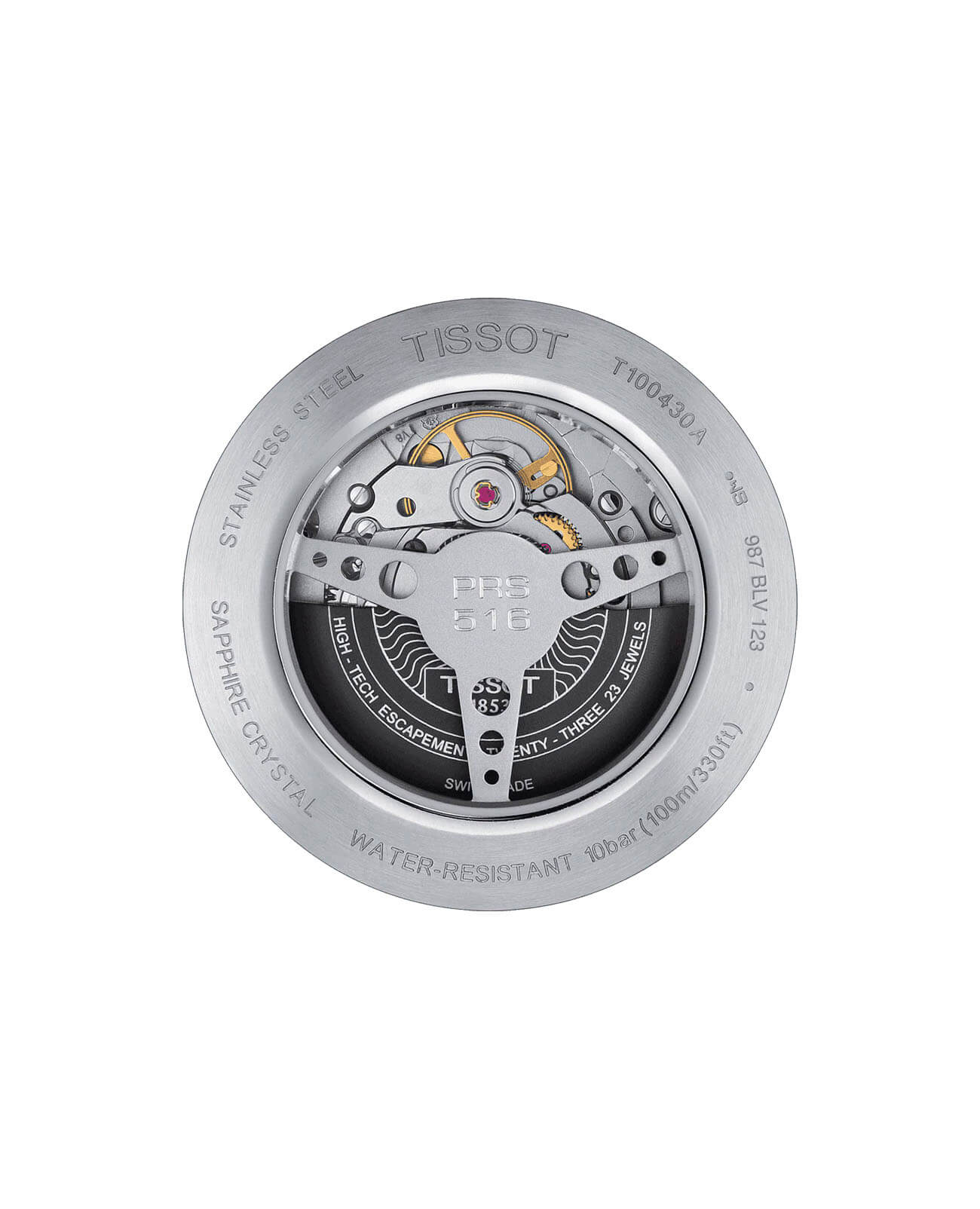 Tissot Tissot PRS 516 Powermatic 80 T100.430.11.051.00 PRS 516, наручные мужские часы фото под углом